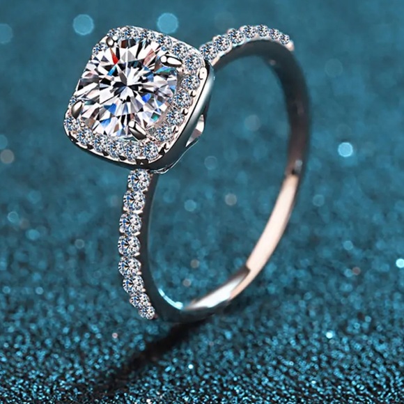 💍 Genuine Moissanite Ring 2CT Certified s925 Platinum plated 💍 - Picture 7 of 13